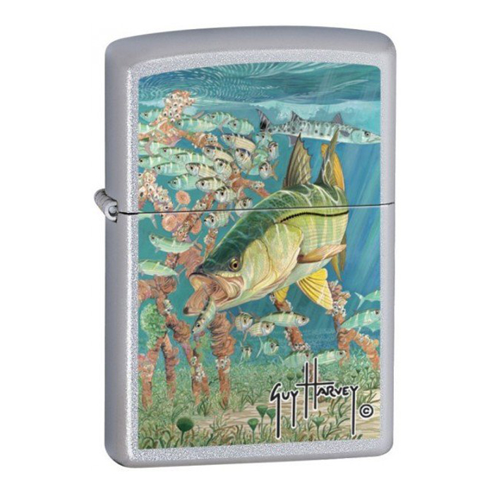 Bật Lửa Zippo 20624 Guy Harvey Snook Satin Chrome