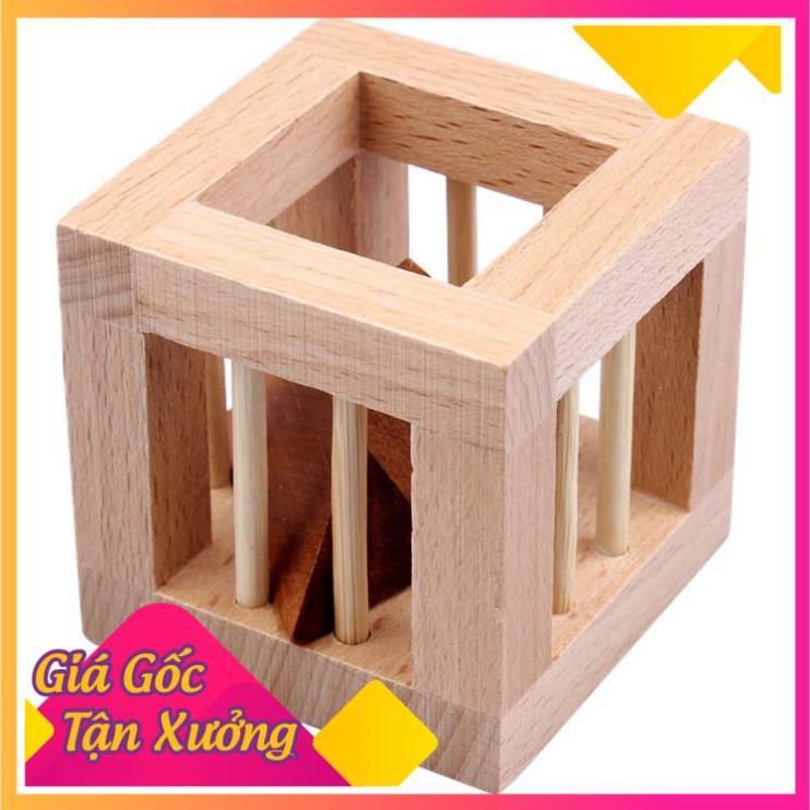 Đồ Chơi Trí Tuệ Khóa Luban Bằng Gỗ Cho Bé Thỏa Sưc Sáng Tạo FREESHIP  TP'S