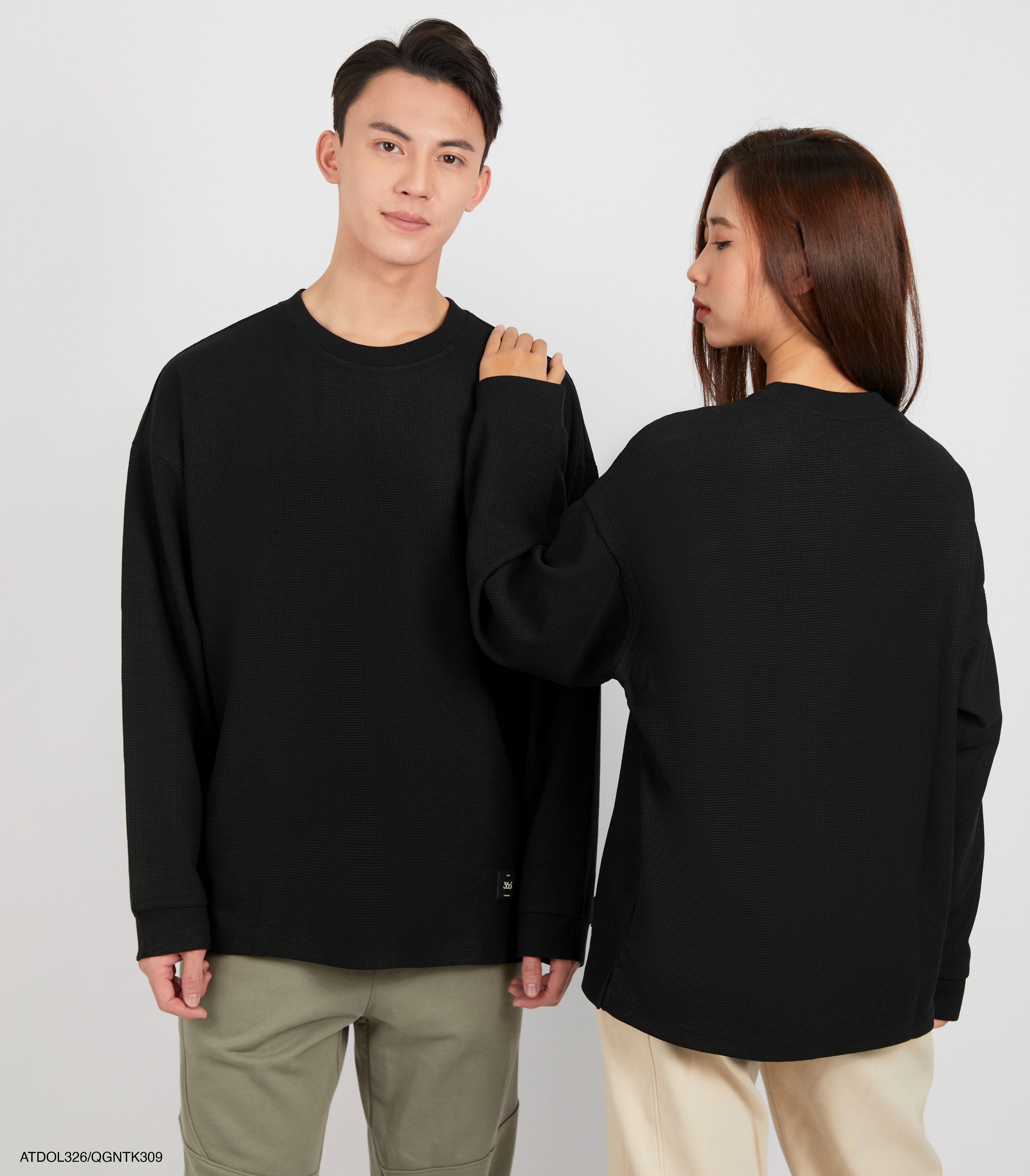 Áo thun nam dài tay cổ tròn thương hiệu thời trang nam 360Boutique form oversized - ATDOL326