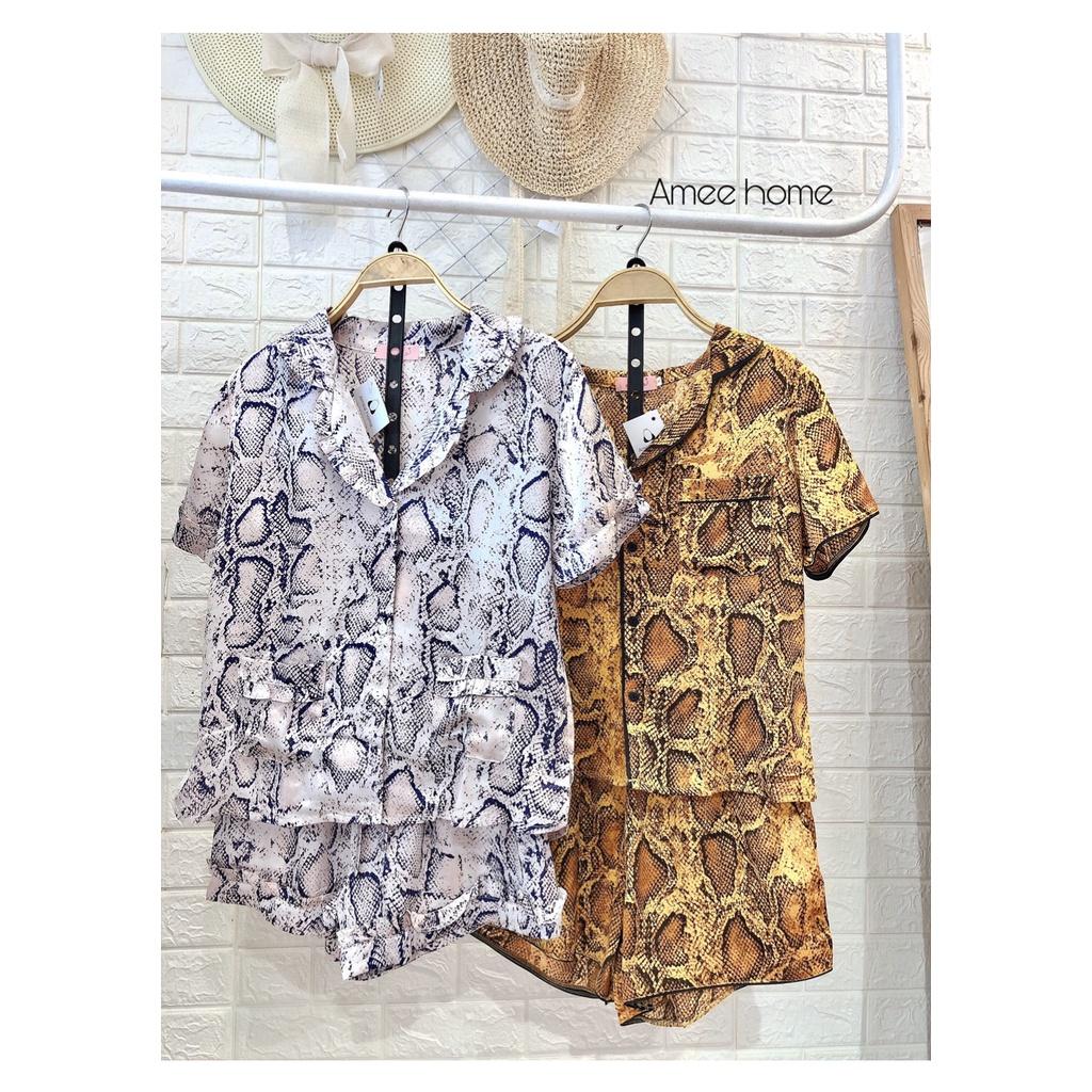 320.000 Pyjama - Set da beo lụa latin phối túi ngực