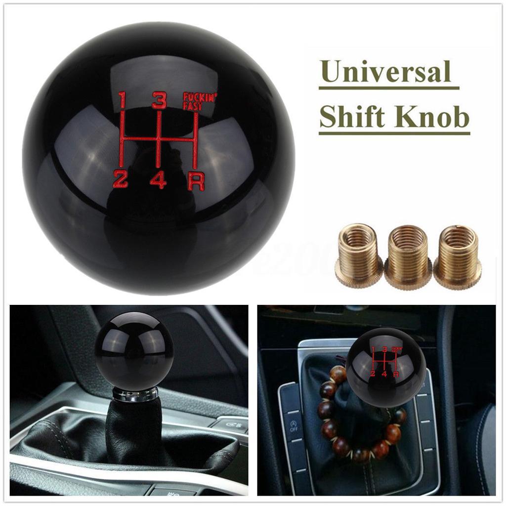 Universal Car 5 Manual Speed Round Ball Gear   Knob Lever  Black