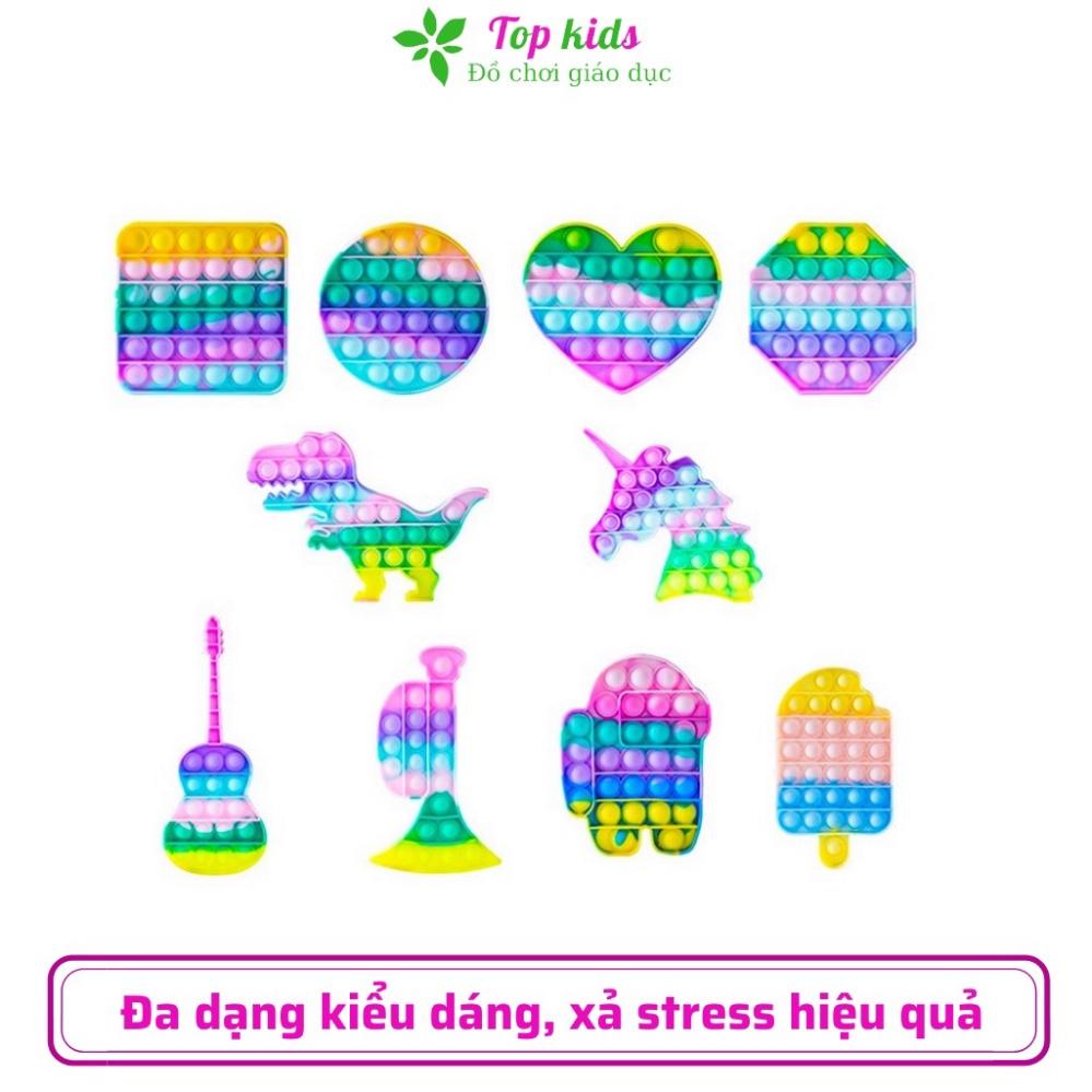 Pop it mini trò chơi xả stress đồ chơi thông minh cho bé 1 2 3 4 5 6 tuổi ấn bong bóng vui nhộn