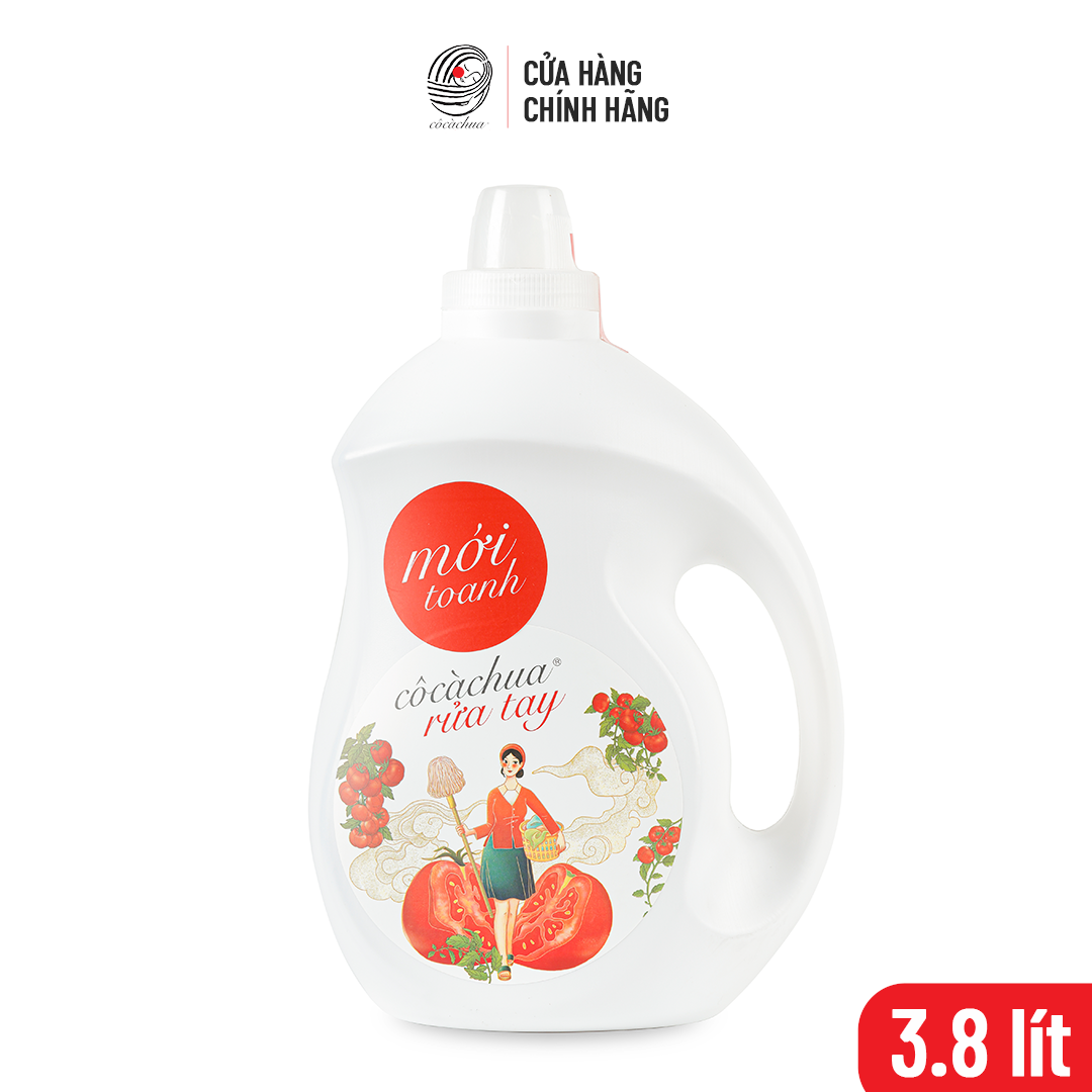 Nước Rửa Tay Hữu Cơ 3.8L Diệt Vi Khuẩn Cô Cà Chua Mới Toanh An Toàn Cho Da