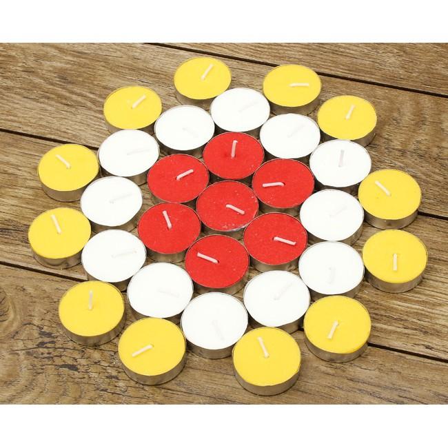 hộp 50 viên tealight xếp hình, nến xông đèn tinh dầu