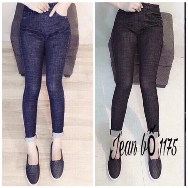 Nhập WAMS8 giảm 15%_ Combo 2 quần jean skinny đốm xanh muối tiêu và đen muối tiêu