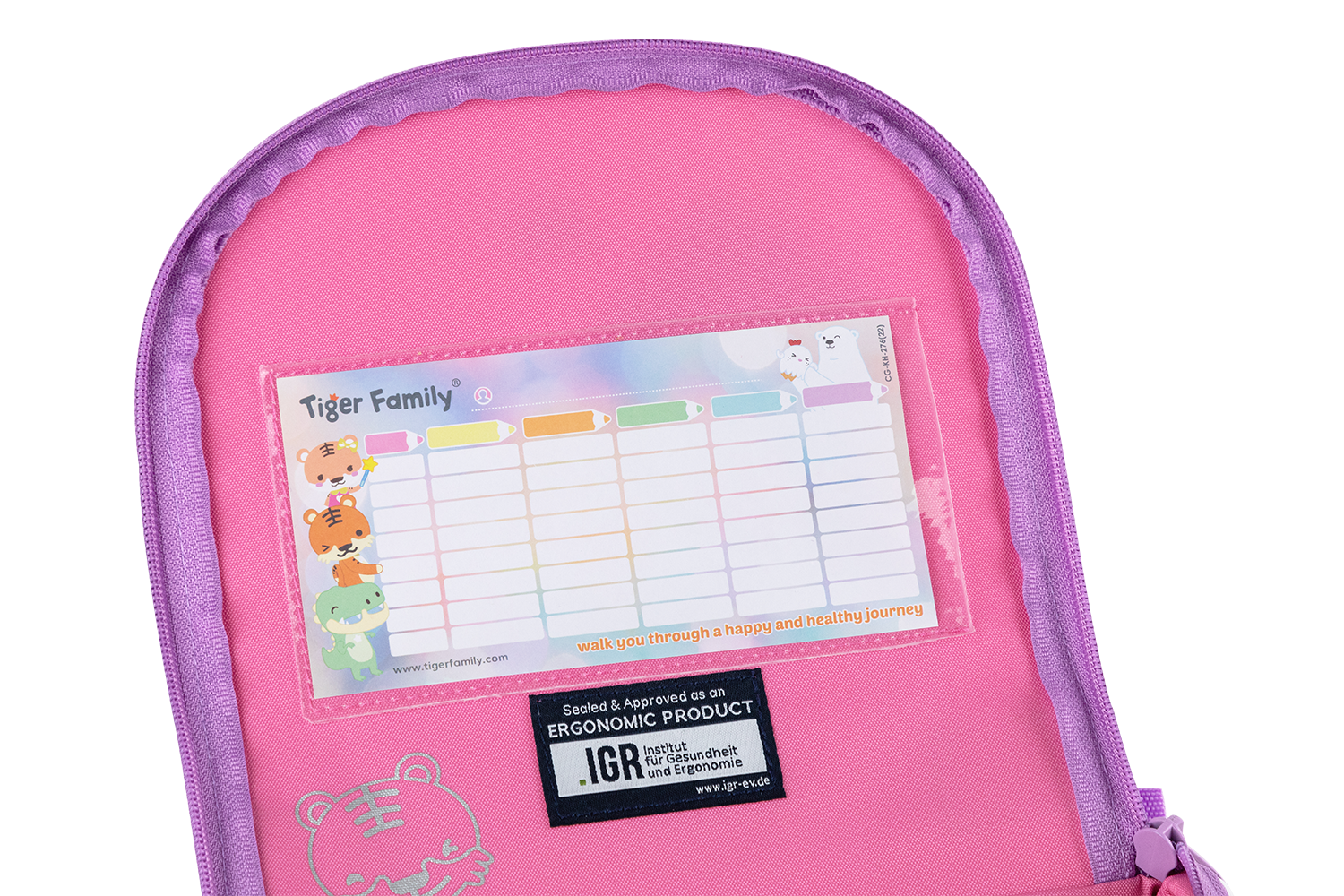 Cặp Chống Gù Nature Quest Schoolbag Pro - Pink Amour - Sequins - Tiger Family TGNQ-041A