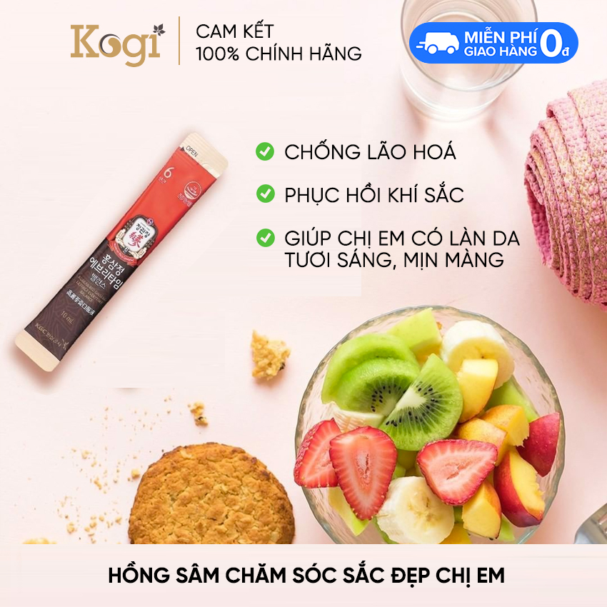 [Combo] Nước hồng sâm Hàn Quốc KGC Everytime Balance 10ml x 30 gói - Tặng 1 Kẹo hồng sâm 120g