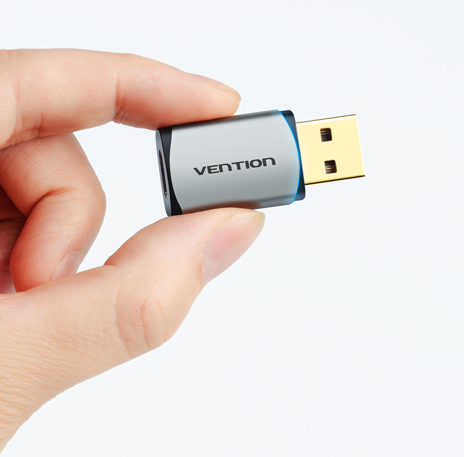 Đầu chuyển đổi USB 2.0 sang Type-c Vention hỗ trợ mic - Hàng chính hãng