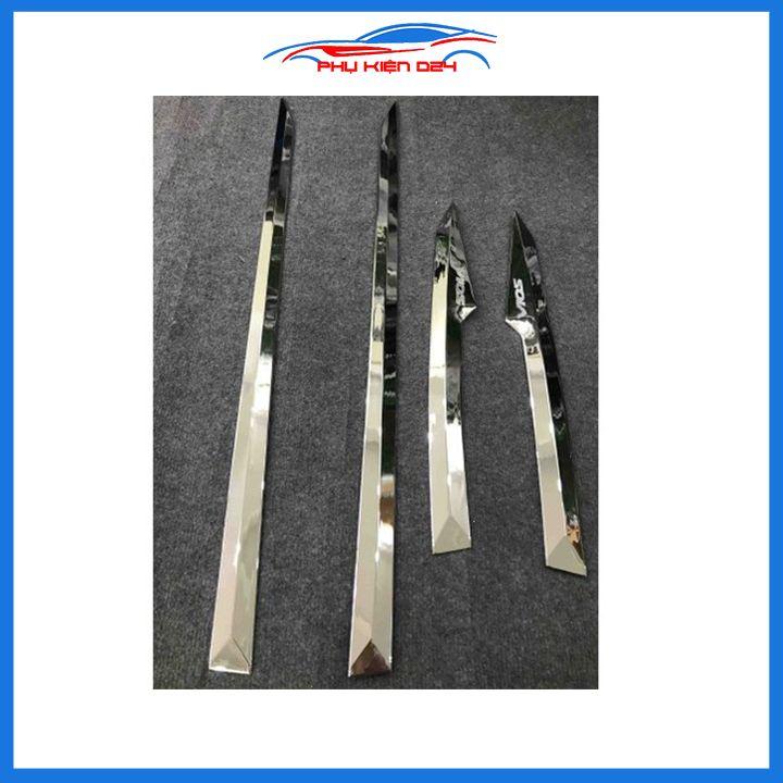 Bộ ốp nẹp sườn Vios 2019-2020-2021-2022 mạ crom trang trí làm đẹp xe