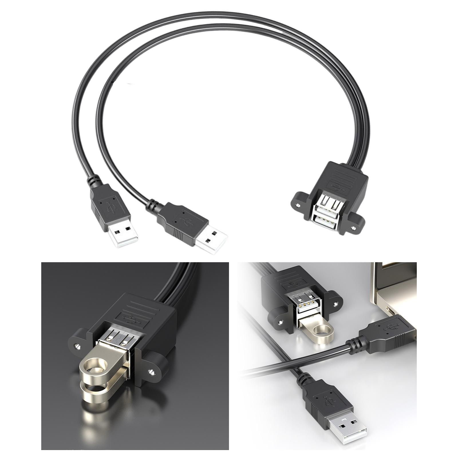 USB 2.0 Extension Cable Double Cable USB Splitter for Hard  Disk 0.3m