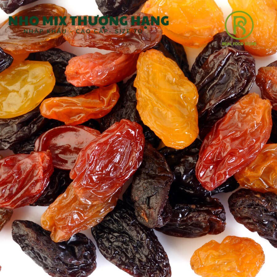 Nho Khô 3 Màu Real Food (Mix Raisin) - 1kg/500g