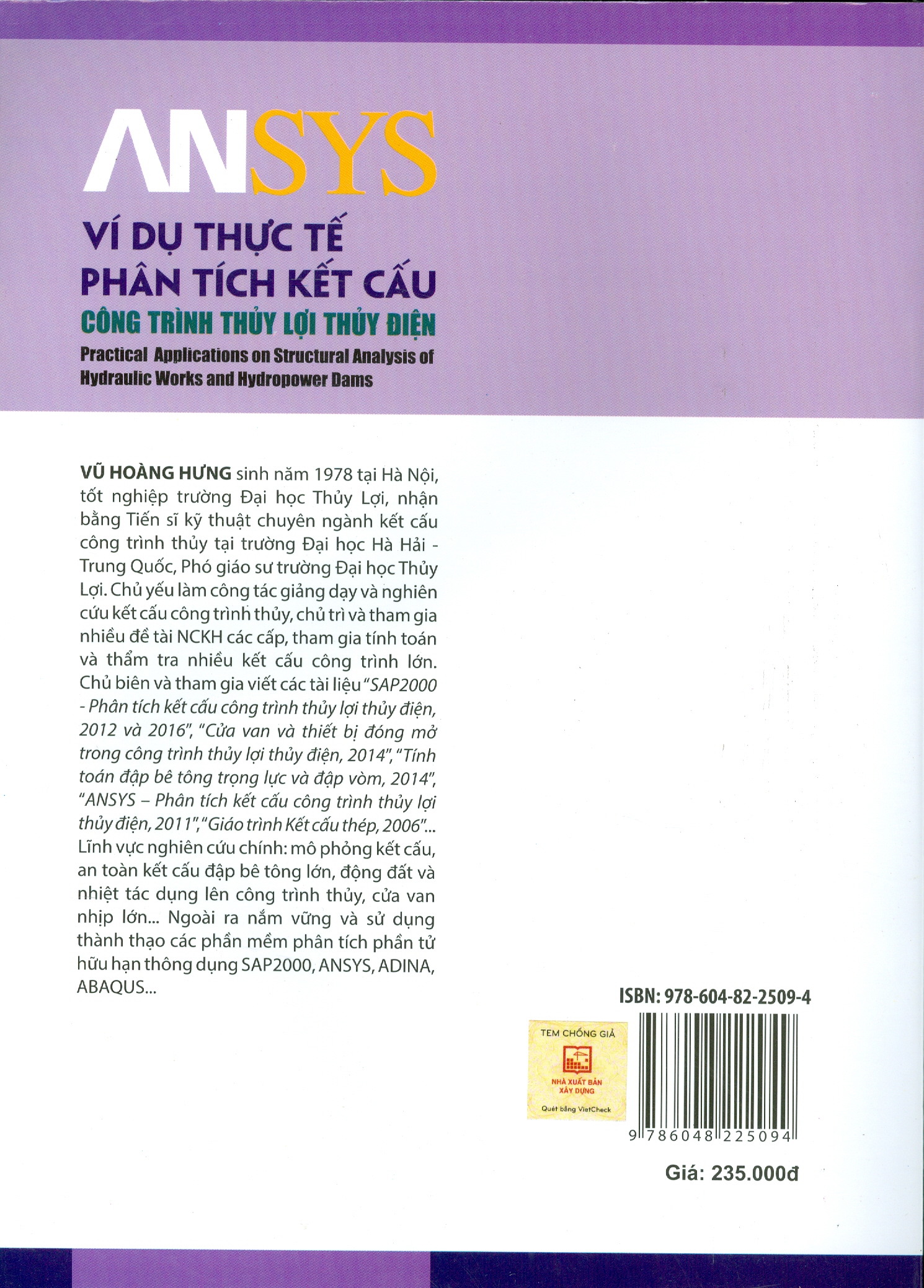 Ansys Ví Dụ Thực Tế Phân Tích Kết Cấu Công Trình Thủy Lợi Thủy Điện - Practiccal Applications On Structural Analysis Of Hydraulic Works And Hydropower Dams