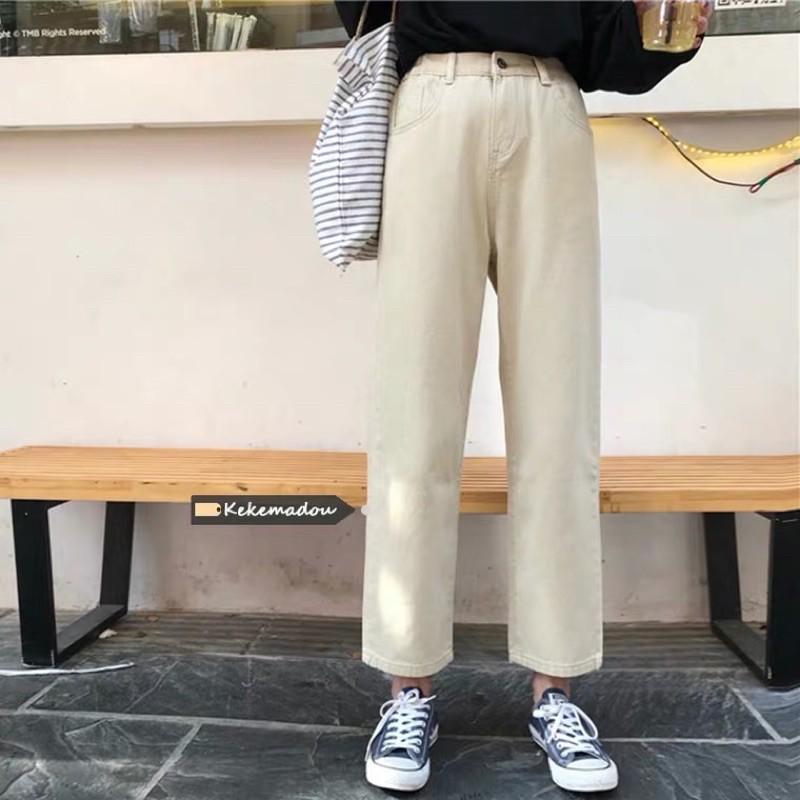 Quần khaki basic ống suông 2021