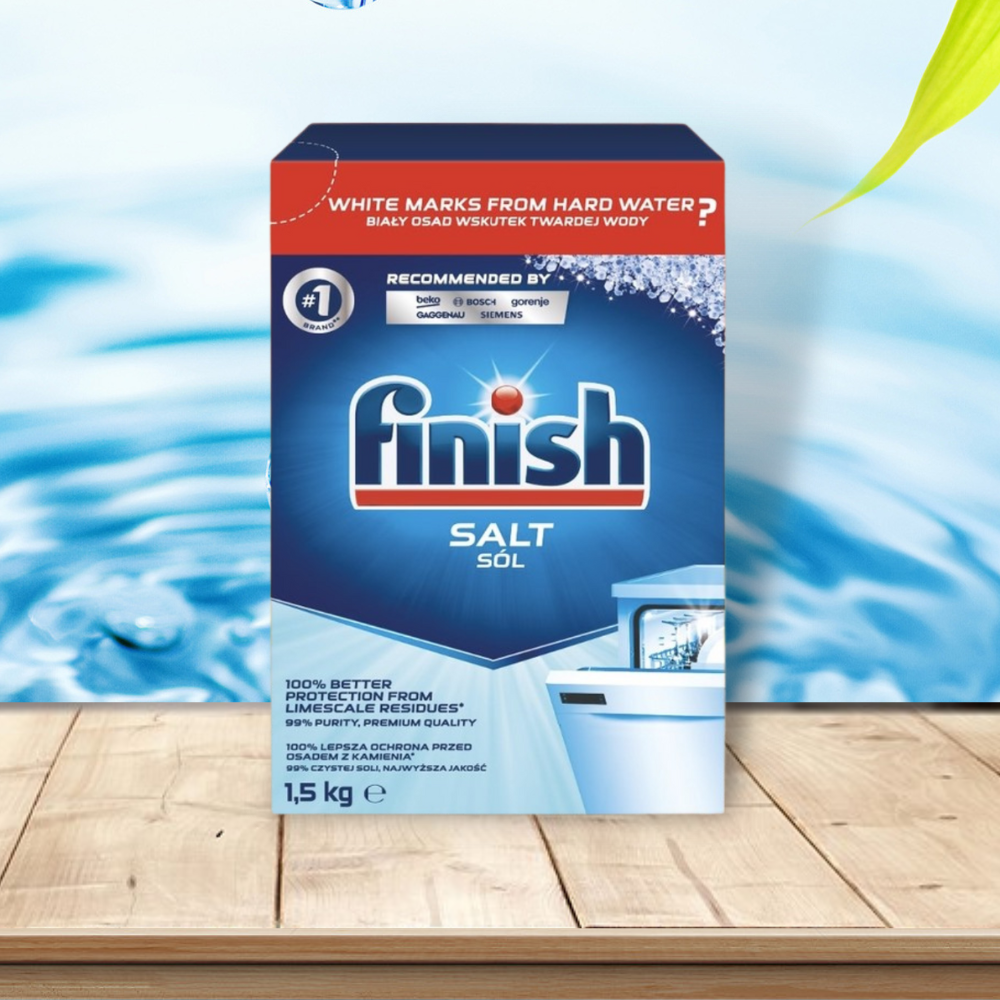 Combo Muối rửa bát Finish 4kg+Vệ sinh máy Finish