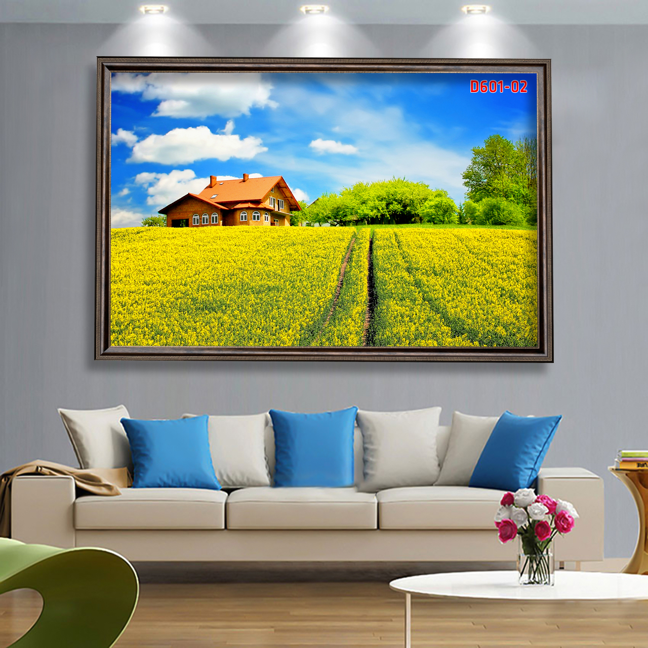 D601 01 Tranh kính Hiện đại siêu đẹp