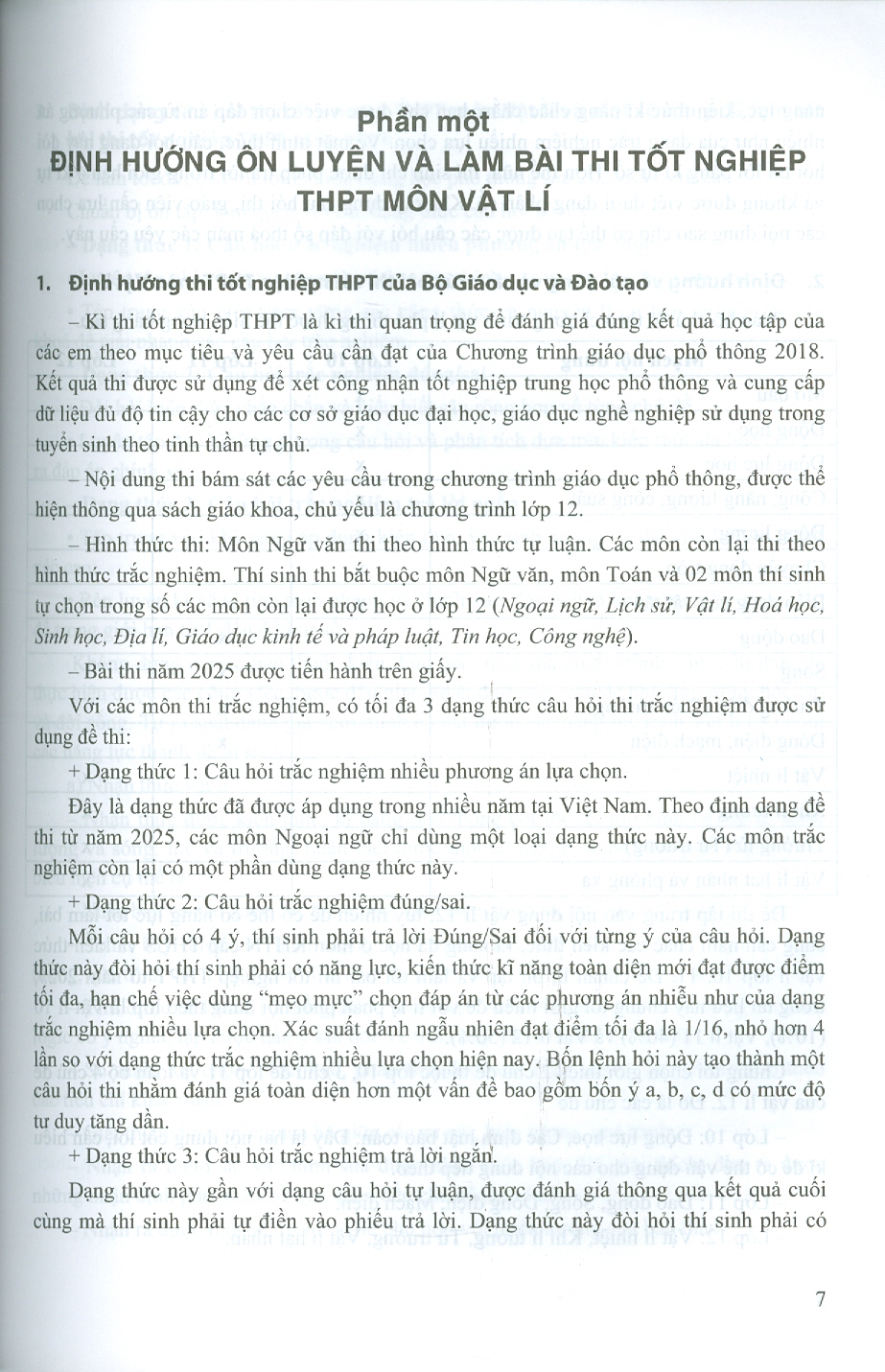 Ôn Luyện Trắc Nghiệm Thi Tốt Nghiệp Trung Học Phổ Thông (năm 2025) Môn Vật Lí - Nguyễn Văn Biên chủ biên, Nguyễn Thị Lâm Quỳnh, Nguyễn Anh Thuấn