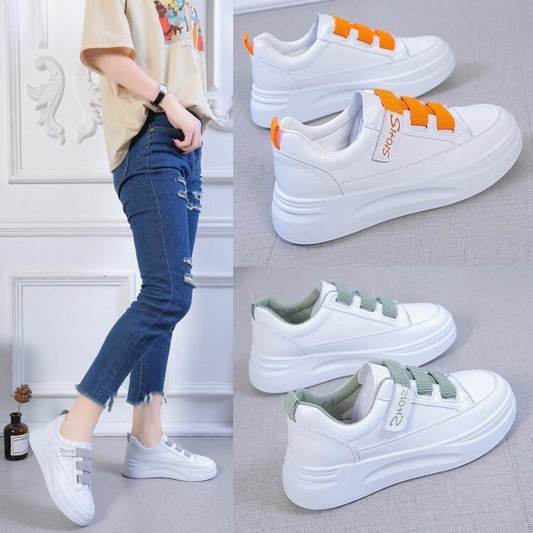 Giày Thể Thao Nữ- Giày Nữ Sneakers SH03S, Tăng chiều cao, Độn Đế, 3 Màu Xanh, Vàng và Xám, Êm Chân, Đẹp, Giá Rẻ