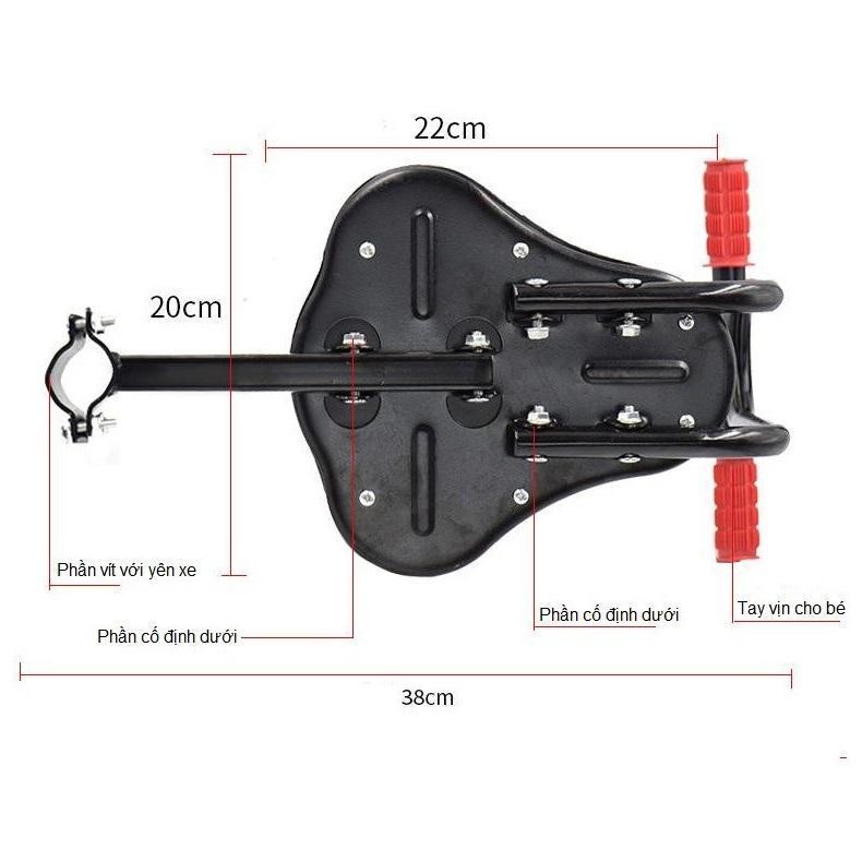 Ghế đệm gắn xe đạp cho trẻ em - loại A