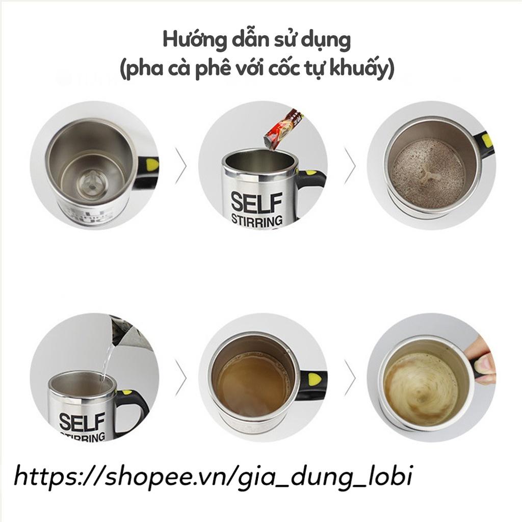 Cốc tự khuấy 400ml cốc pha cà phê tự động Self Stirring Mug