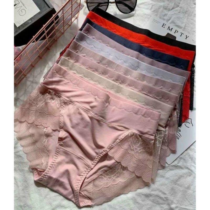 Quần lót cotton gen bụng ren