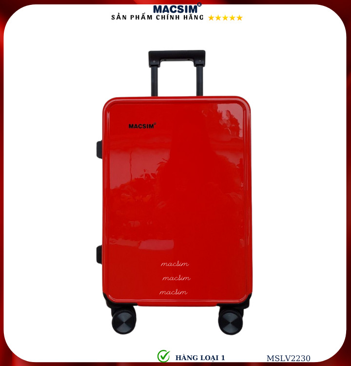 Vali cao cấp Macsim SMLV2230 cỡ 20 inch màu đỏ- Hàng loại 1