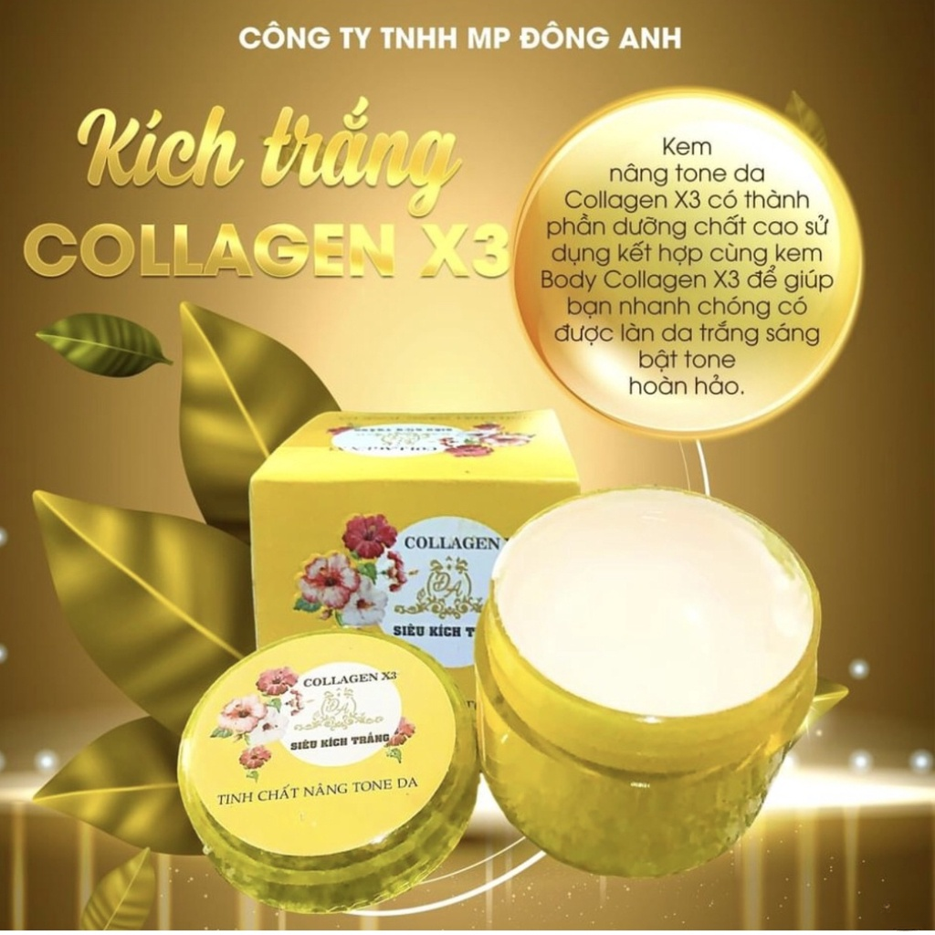 Kem DưỡngTrắng Da Toàn Thân Body Collagen X3 Luxury Kem Body Dưỡng Ẩm Trắng Da Đông Anh Chính Hãng 250g