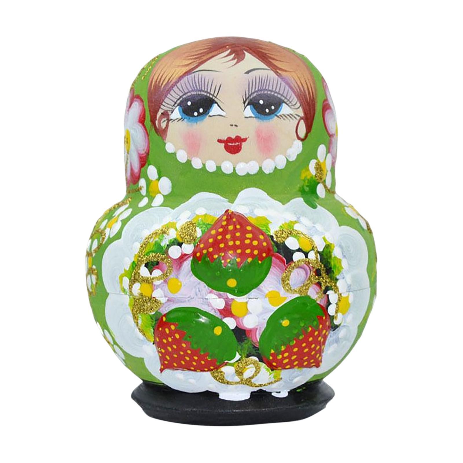 Handmade Russian Nesting Dolls Collectible Gift Dolls for Home Decoration