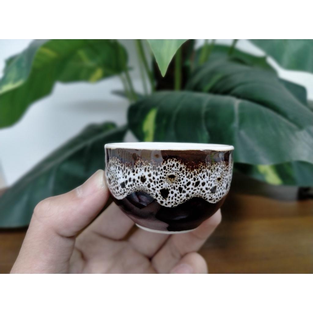 Chén uống trà men gấm