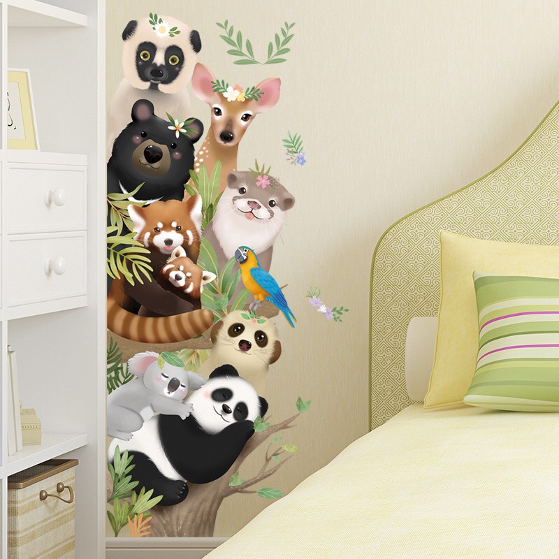 Decal trang trí tường - Những người bạn thú dễ thương
