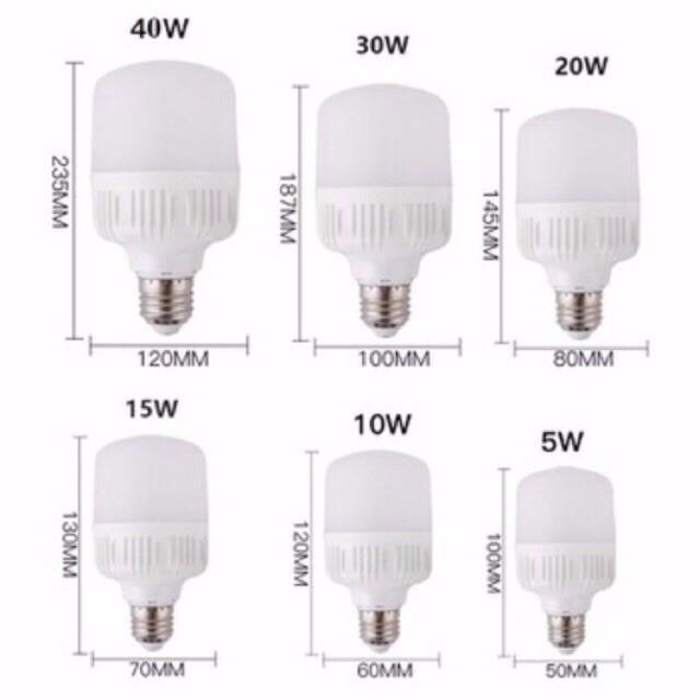Bóng Điện Siêu Sáng ️ ️ Bóng Đèn Led Trụ Linh Phi Tiết Kiệm Điện Năng 5W-10W-15W-20W-30W-40W-50W-65