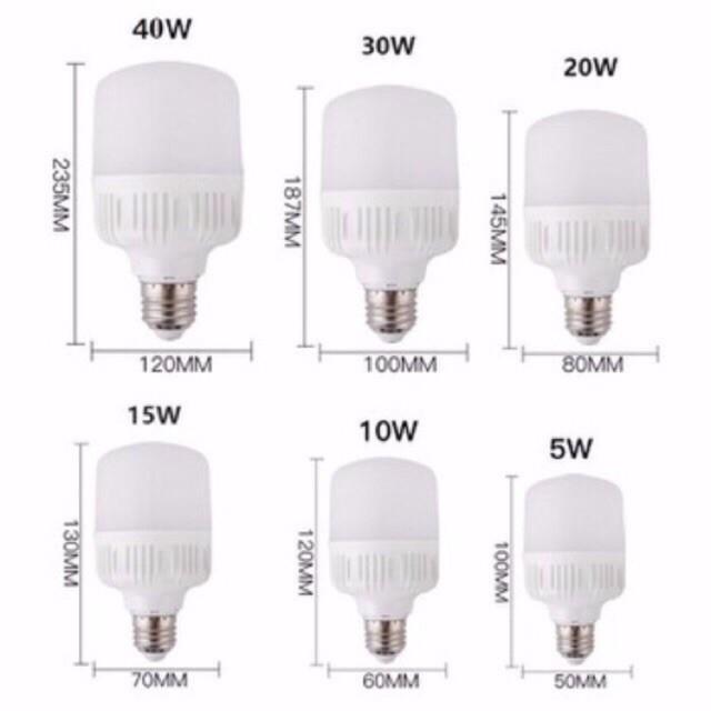 Bóng Điện Siêu Sáng ️  ️ Bóng Đèn Led Trụ Linh Phi Tiết Kiệm Điện Năng 5W-10W-15W-20W-30W-40W-50W-65