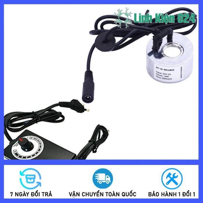 Combo Phun Sương GT18 Không Led và Nguồn Điều Chỉnh Điện Áp 9-24V 1A ( Điều chỉnh lượng sương )