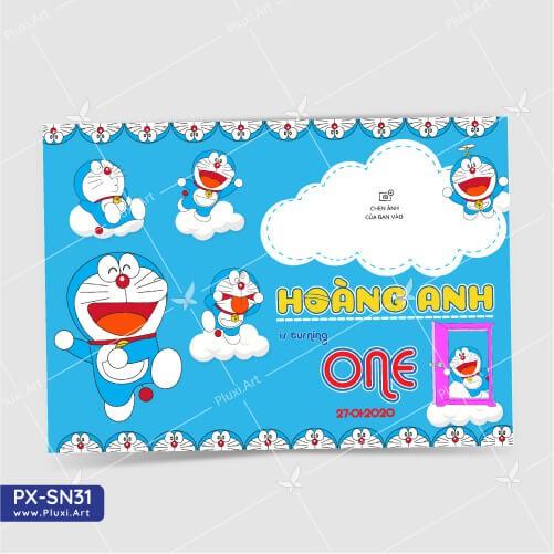 Thiệp thôi nôi – sinh nhật theo yêu cầu Pluxi