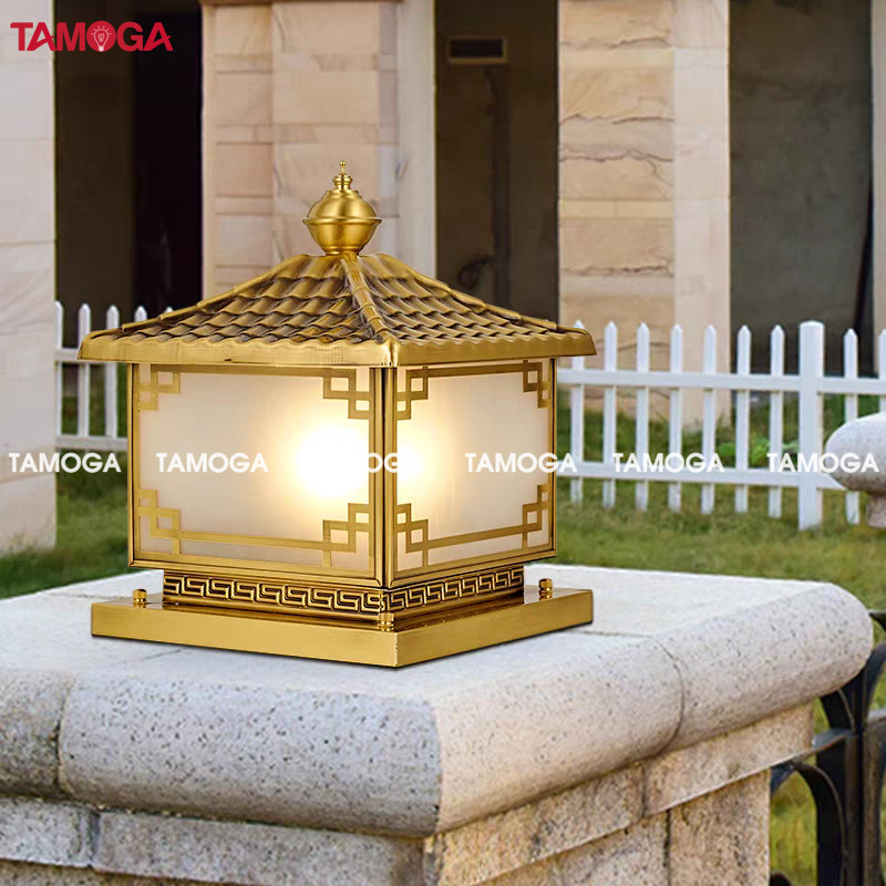 Đèn trụ cổng đồng trang trí cỡ 400mm TAMOGA WINVI 6038