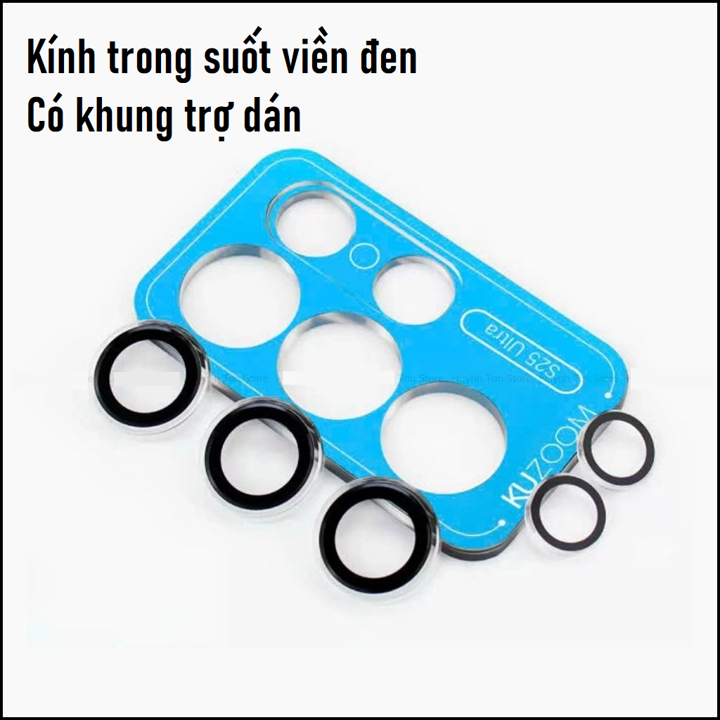 Cường lực camera Kuzoom SS S25 Ultra - S24 Ultra trong suốt chống vỡ, chống xướt, akz(hàng chính hãng)