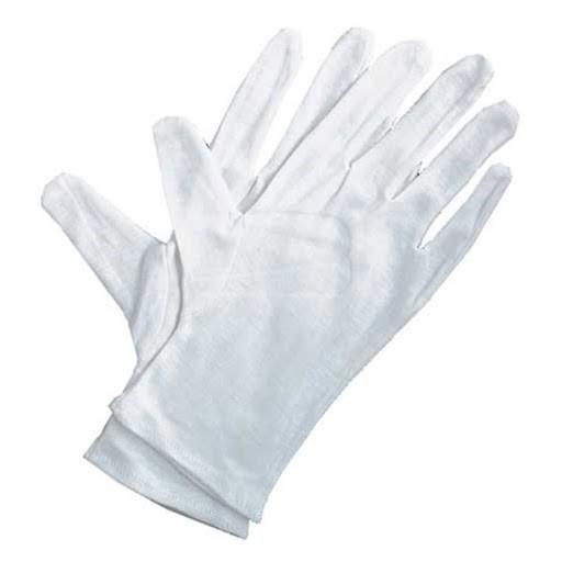 Set 10 đôi găng tay vải cotton trắng