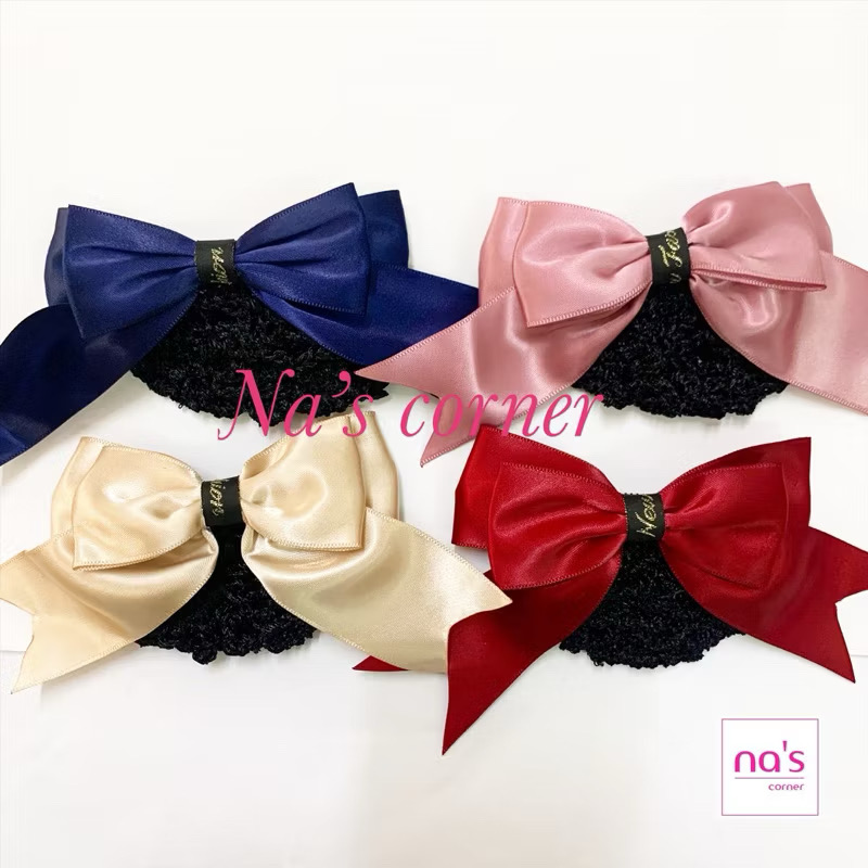 Kẹp lưới búi tóc họa tiết cao cấp (25)