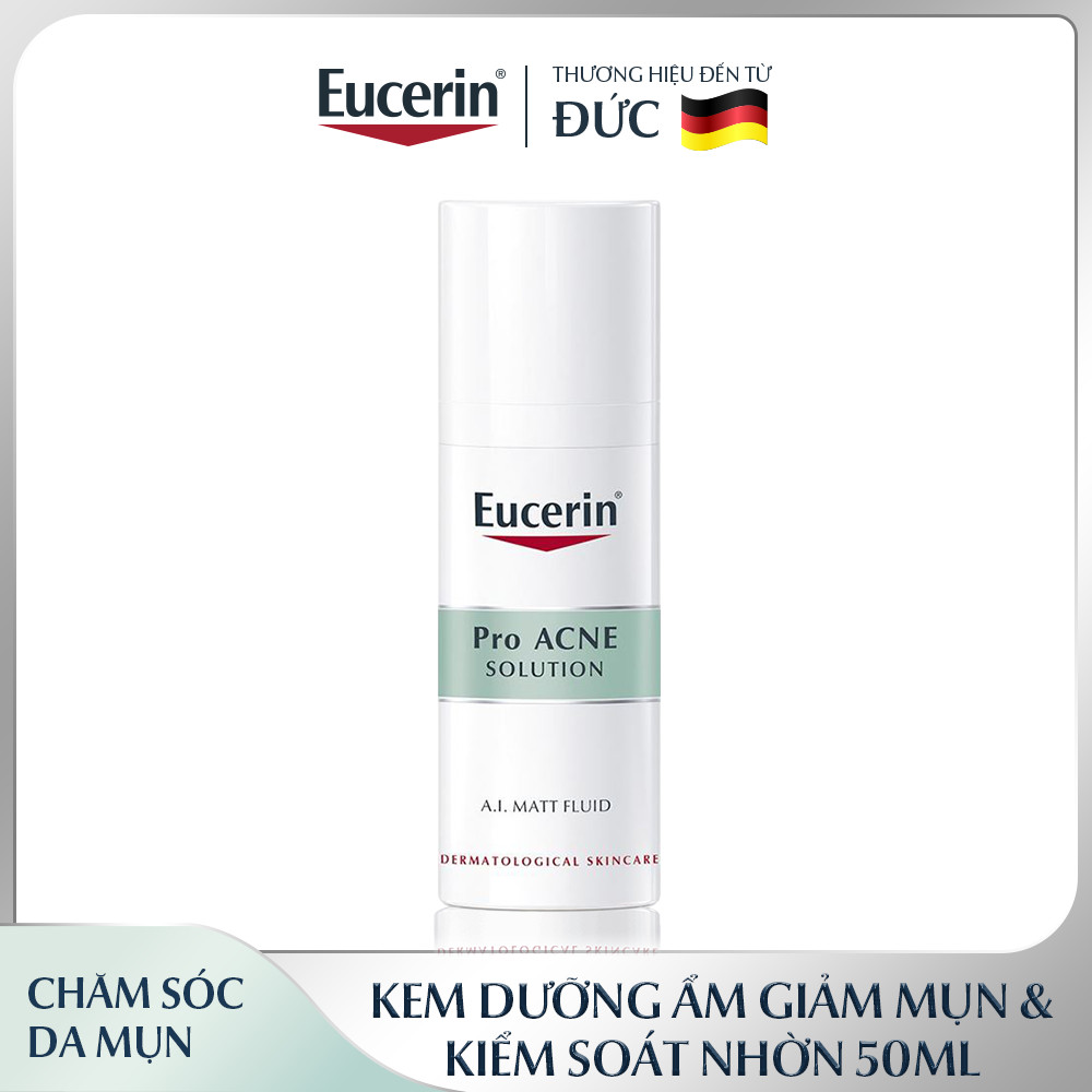 Kem dưỡng ẩm kiểm soát nhờn &amp; giảm mụn Eucerin Matt Fluid 50ml