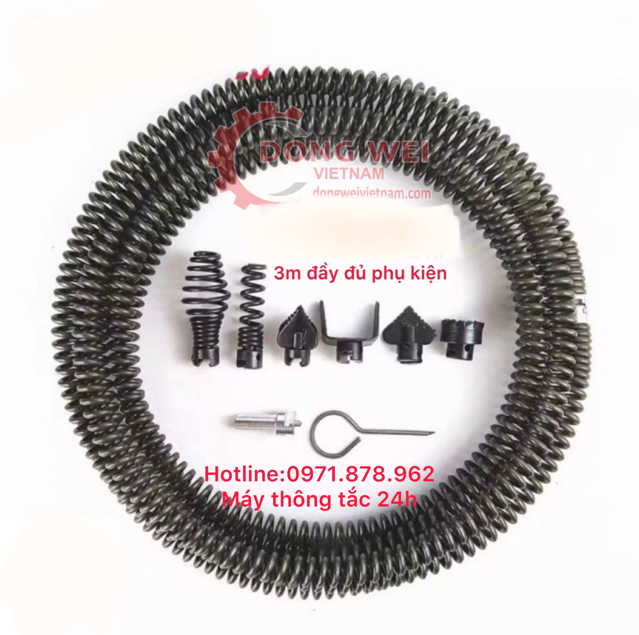Dây thông tắc cống dài 3m dây phi 16
