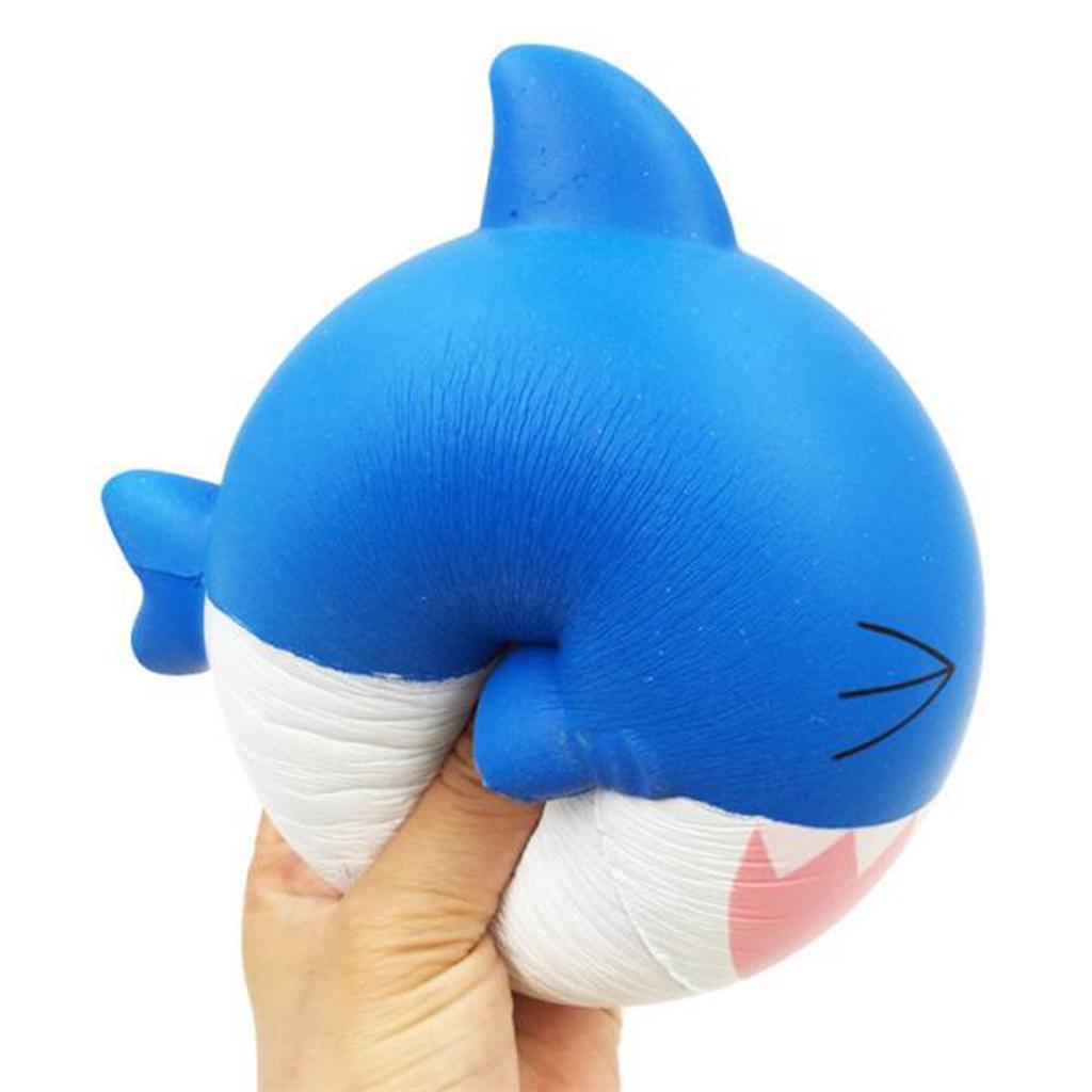 New Squishy Soft Slow Rising Squishes Toys TPR Stress Relief Shark Toy