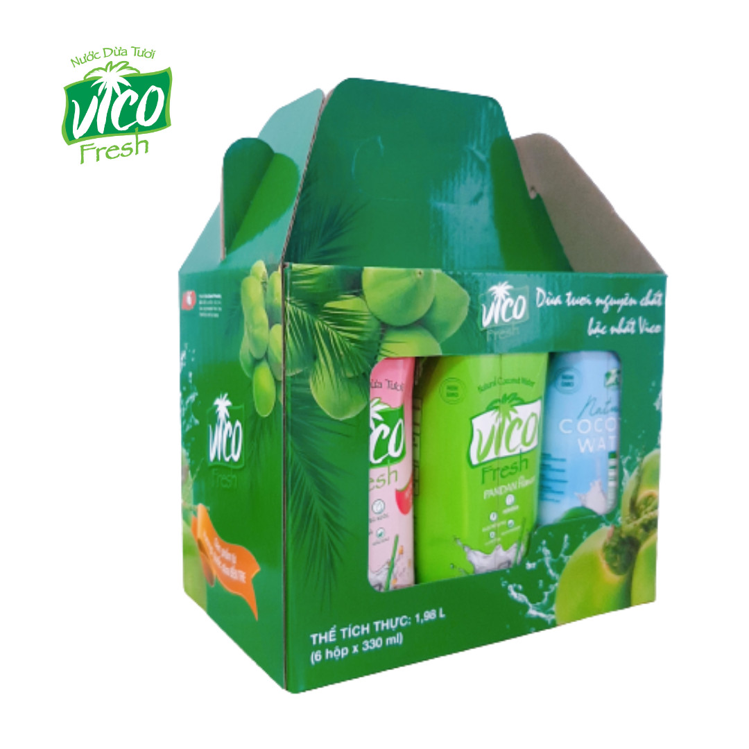 Combo 6 Hộp Quà Tặng Nước dừa Vico Fresh 330mL