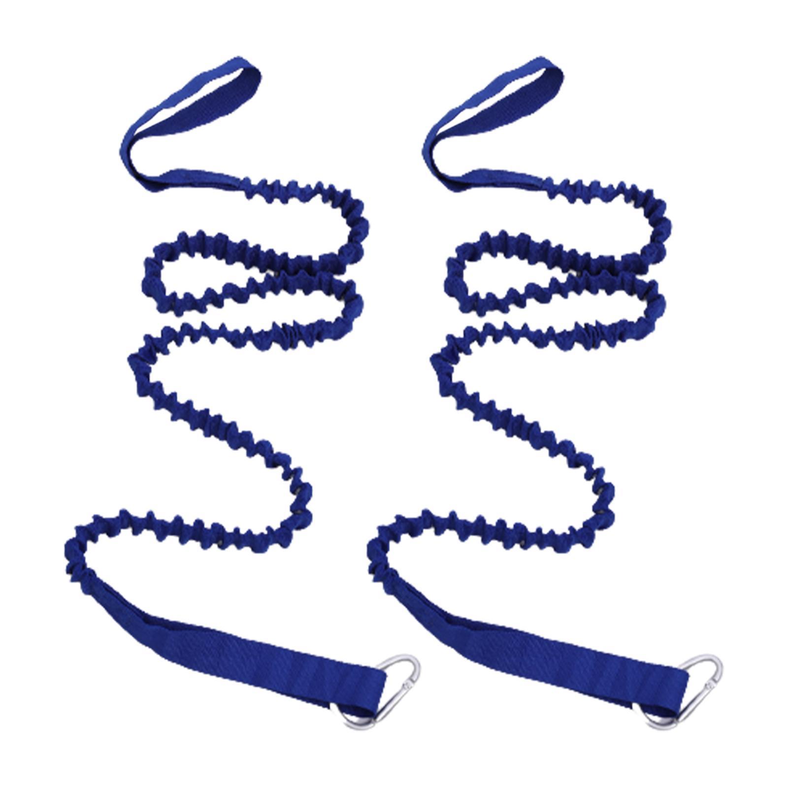 2x Leash Bungee Strap Boat Accessories Coiled Fishing Rod Leash