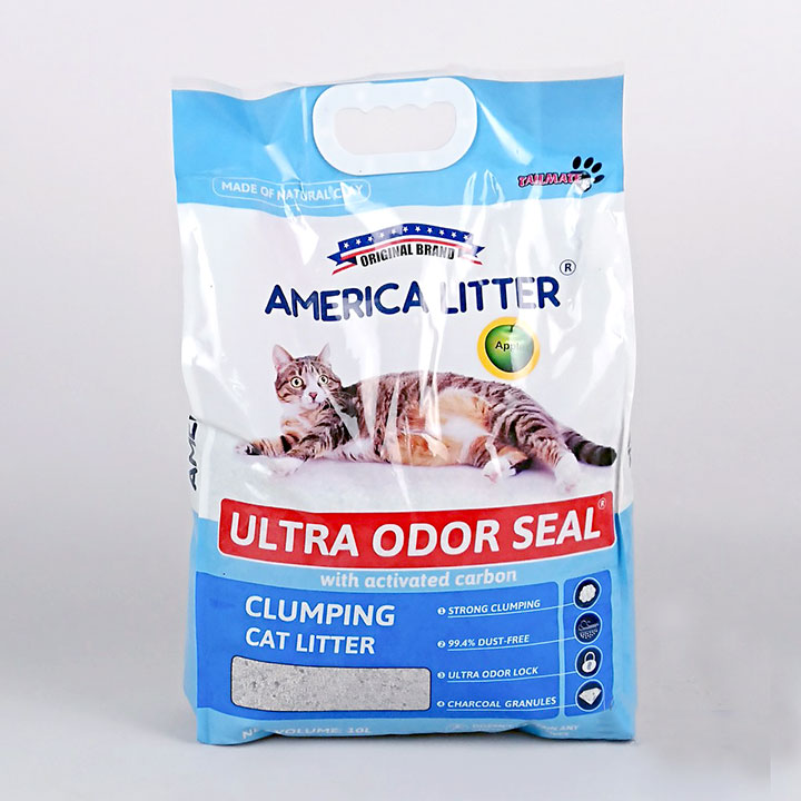 Cát Vệ Sinh Cho Mèo America Litter 10L siêu vón siêu hút mùi (Giao Mùi Ngẫu Nhiên)