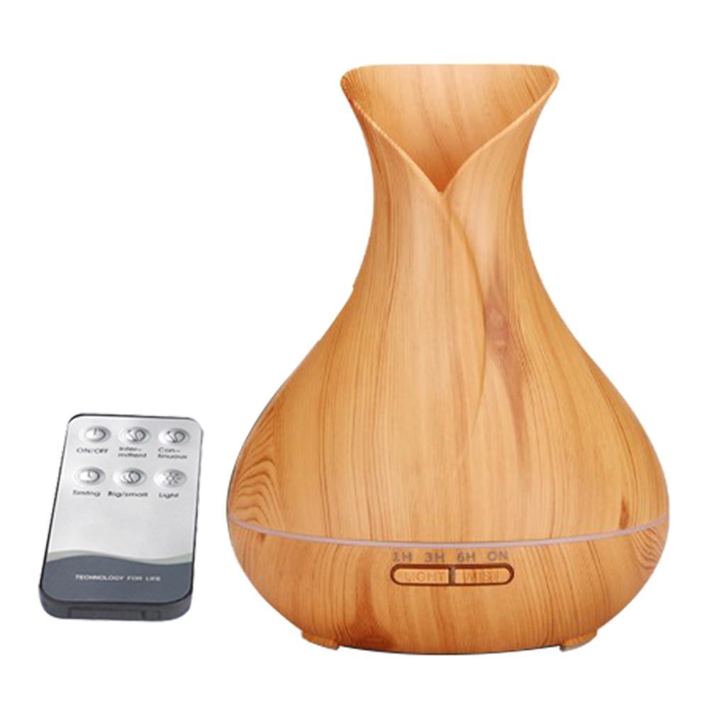 Wood Grain Air Humidifier Aroma Essential Oil Diffuser Office Home Decor