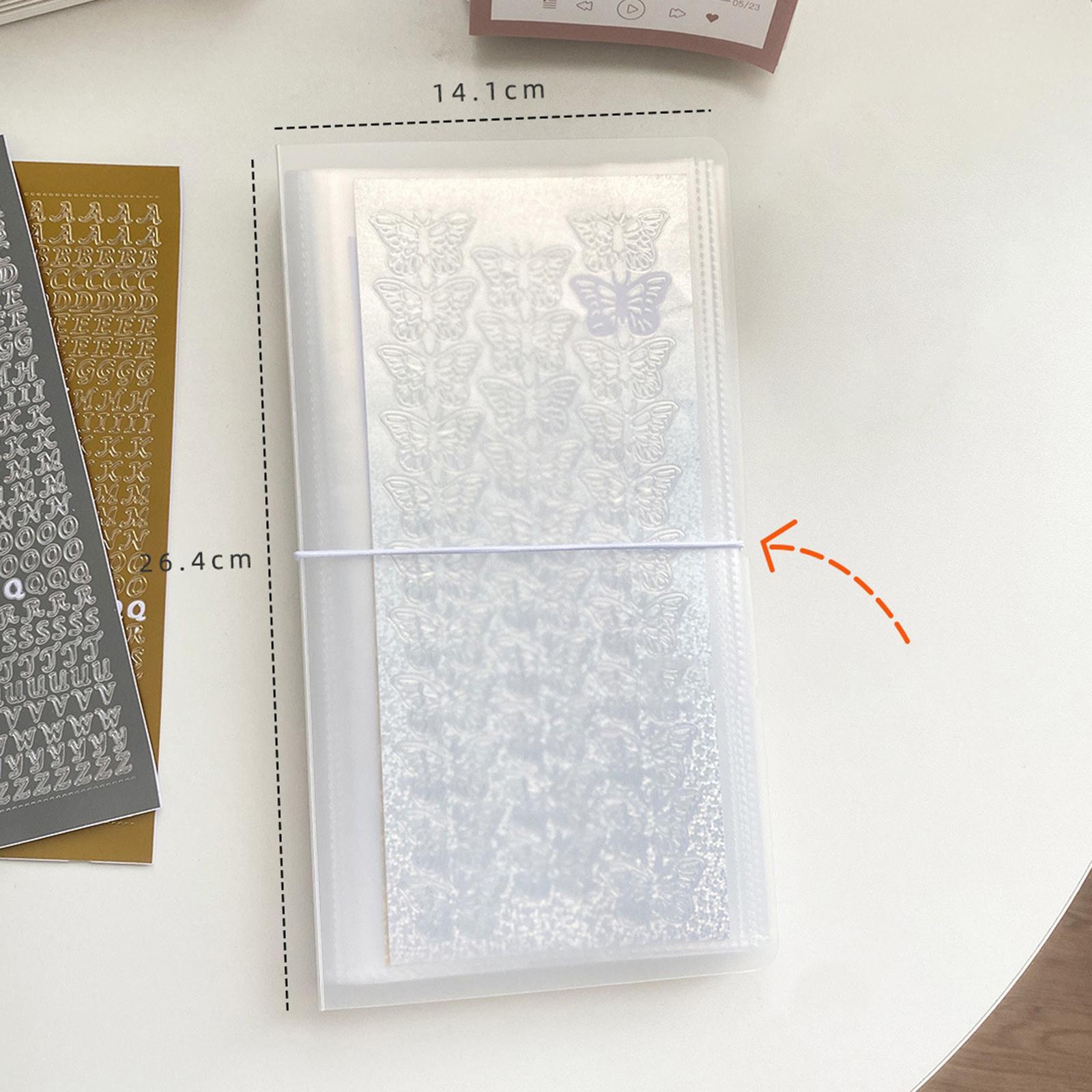 Portable Sticker Storage Book Holder Photo Album Pocket 26.4x14.1cm