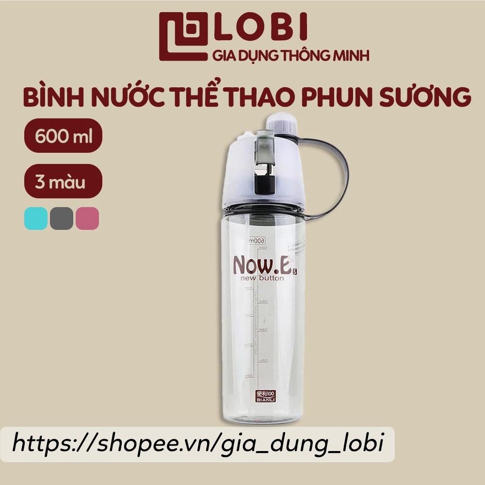 Bình nước phun sương thể thao 600ml Bình đựng nước có vòi xịt phun nước