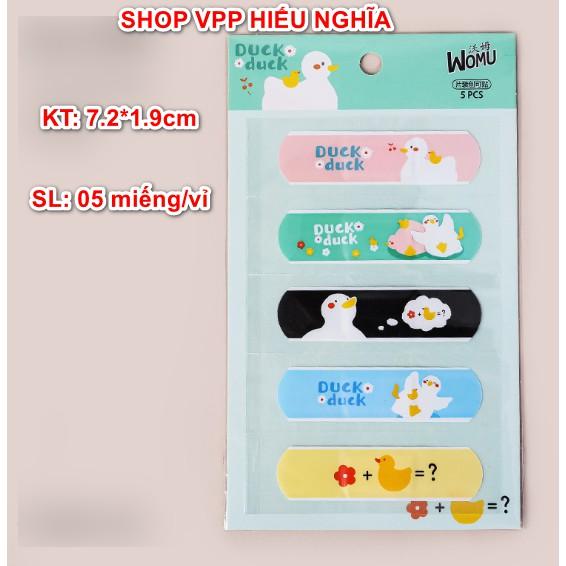Vỉ 05 chiếc băng gâu hoạt hình dễ thương - miếng dán cầm máu
