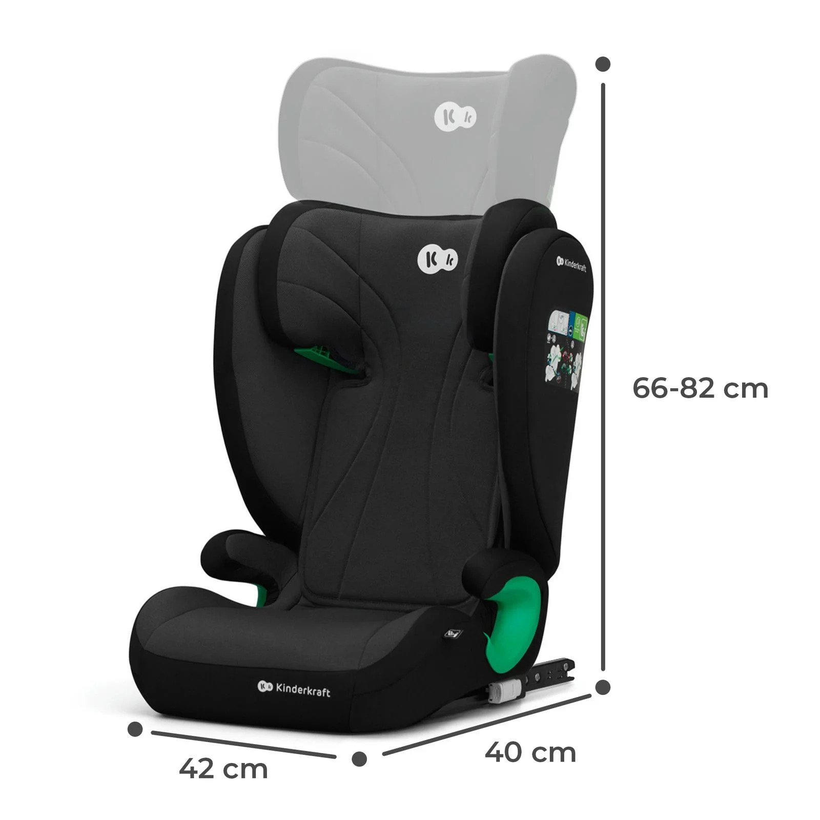 Ghế ngồi ô tô Kinderkraft JuniorFix isize cho bé từ 3,5 đến 12 tuổi - Hàng chính hãng