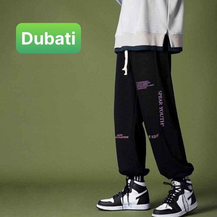 QUẦN JOGGER NAM NỮ UNISEX CHẤT NỈ DÀY DA CÁ ỐNG SUÔNG RỘNG THÊU CHỮ YOUTH RÚT DÂY TREND HOT 2022 - DUBATI FASHION