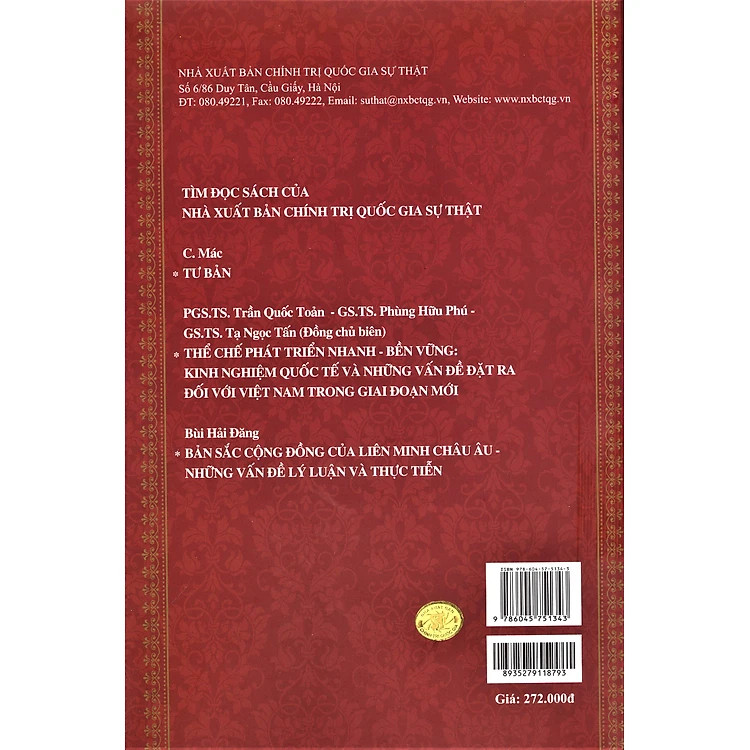 CHỦ NGHĨA TƯ BẢN: Lịch Sử Thăng Trầm 120 Năm (1900 - 2020) - Trần Thị Vinh - (bìa mềm)